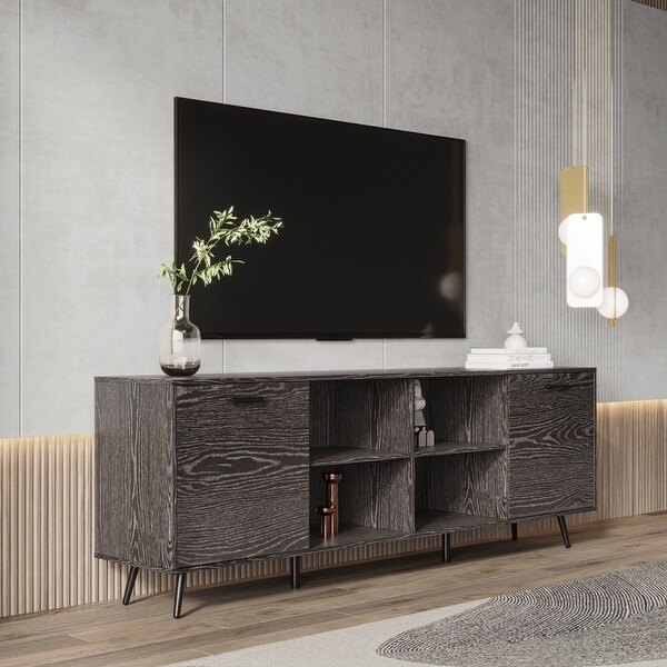 Modern Entertainment Center Adjustable Storage Cabinet