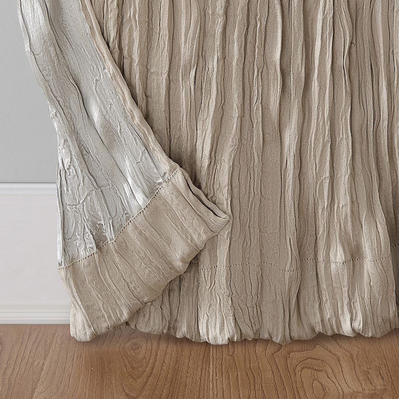 No. 918 Odelia Distressed Velvet Tab Top Window Curtain