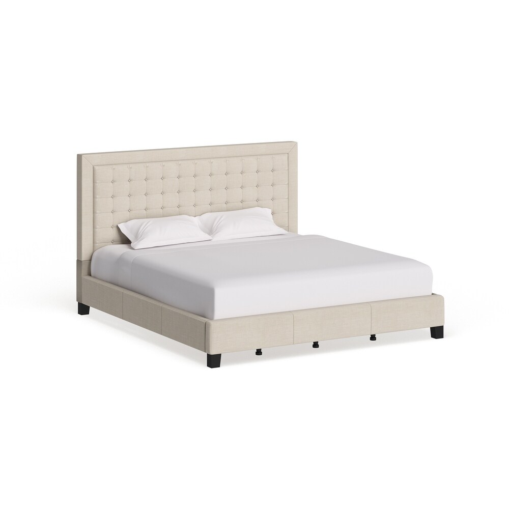 Bellevista Square Button tufted Upholstered Bed by iNSPIRE Q Bold