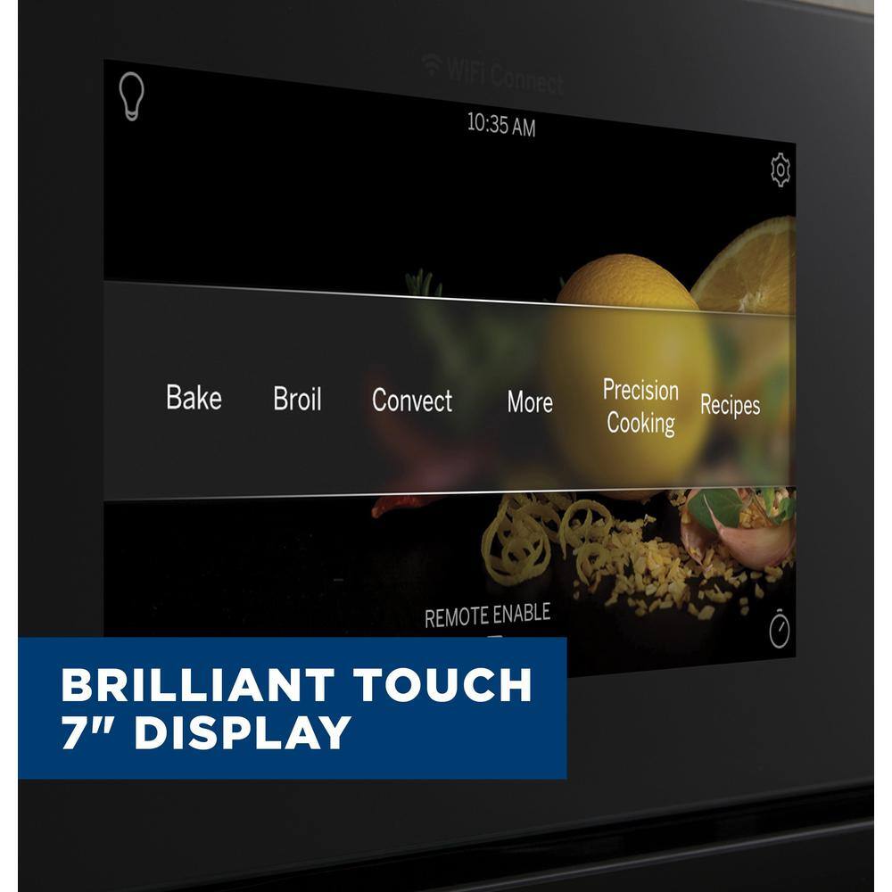 GE Profile 27 in. Smart Single Electric Wall Oven with Convection and Self Clean in Stainless Steel PKS7000SNSS