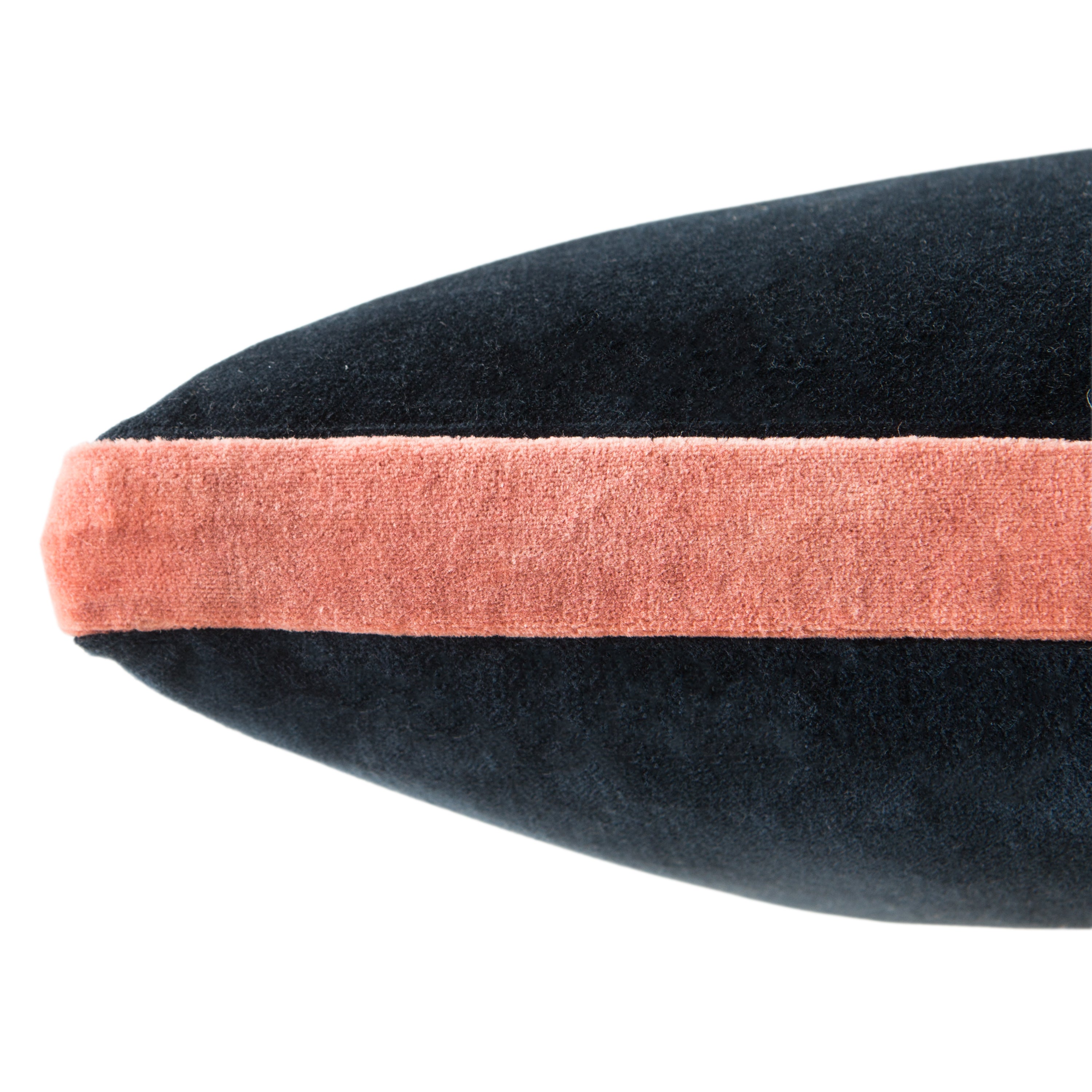 Bryn Solid Navy & Pink Pillow