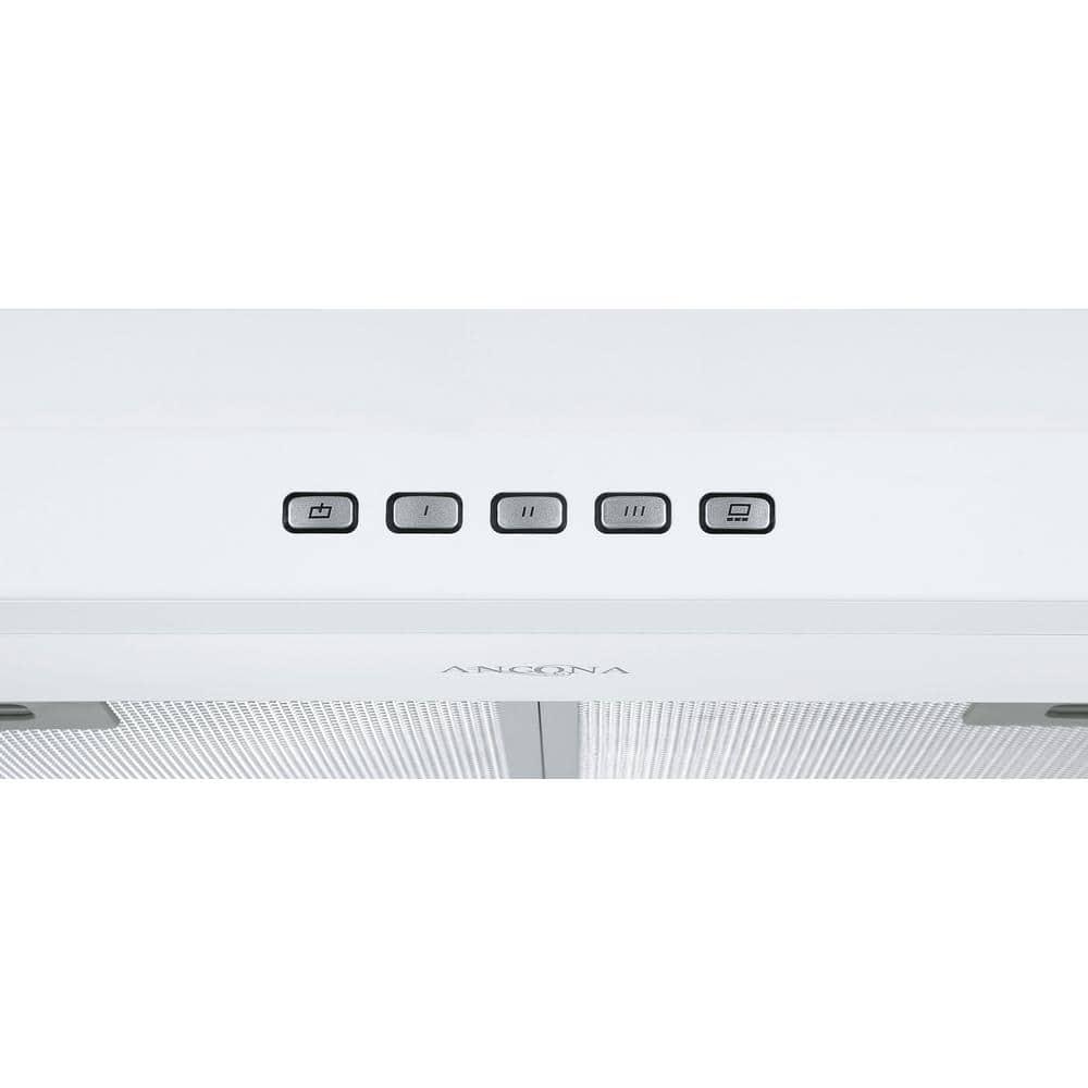 Ancona 30 in 450 CFM Convertible WallMounted Pyramid Range Hood in White