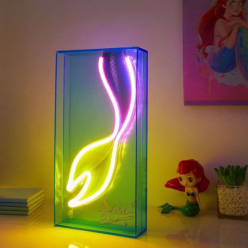 Disney Little Mermaid Neon LED Lamp Table Decor by Idea Nuova