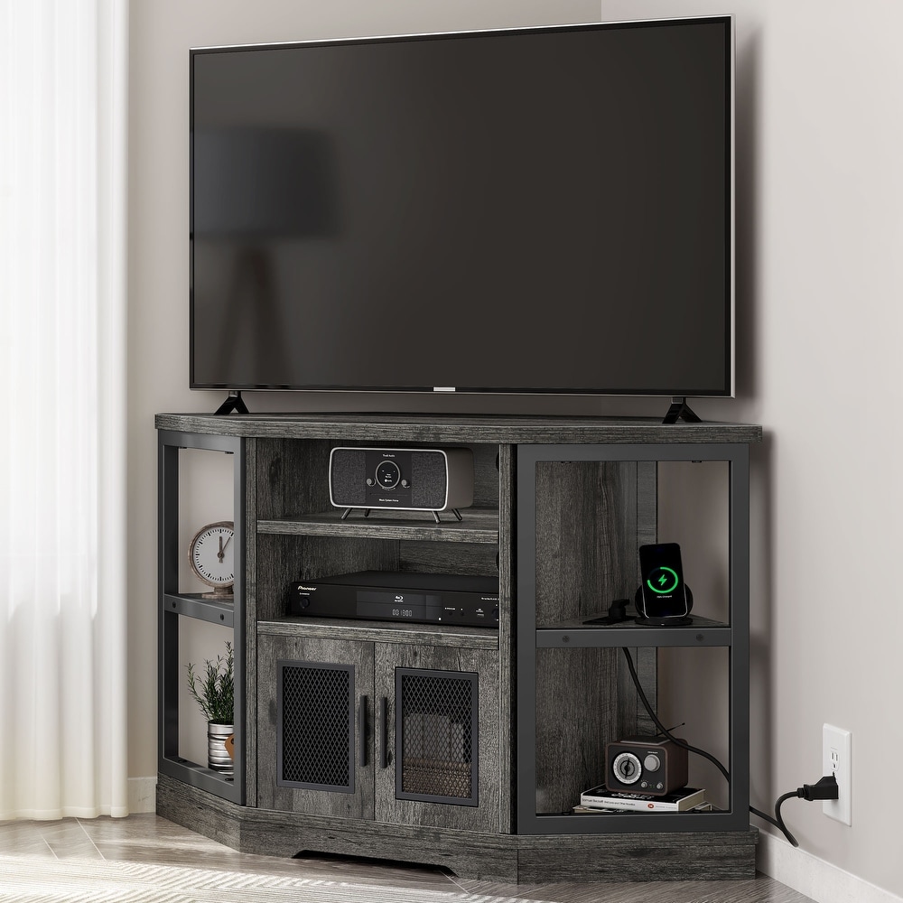 Moasis Farmhouse Corner TV Stand for TVs up to 55\