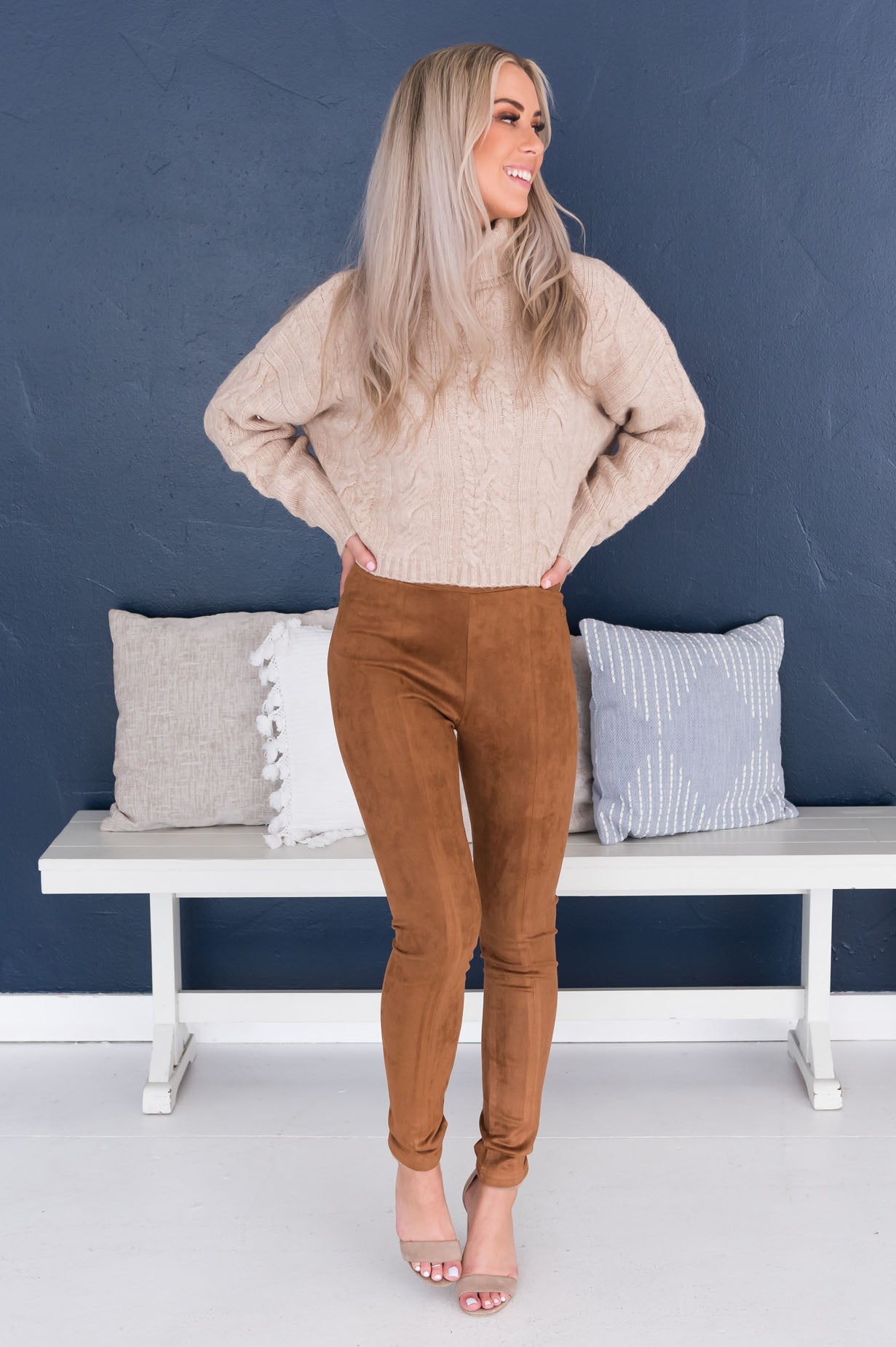 Fall Fashion Faux Suede Leggings