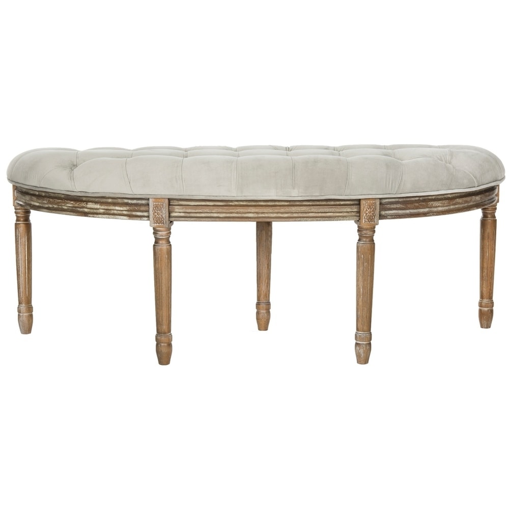 SAFAVIEH Abilene Rustic Semi Circle Grey Bench   50\