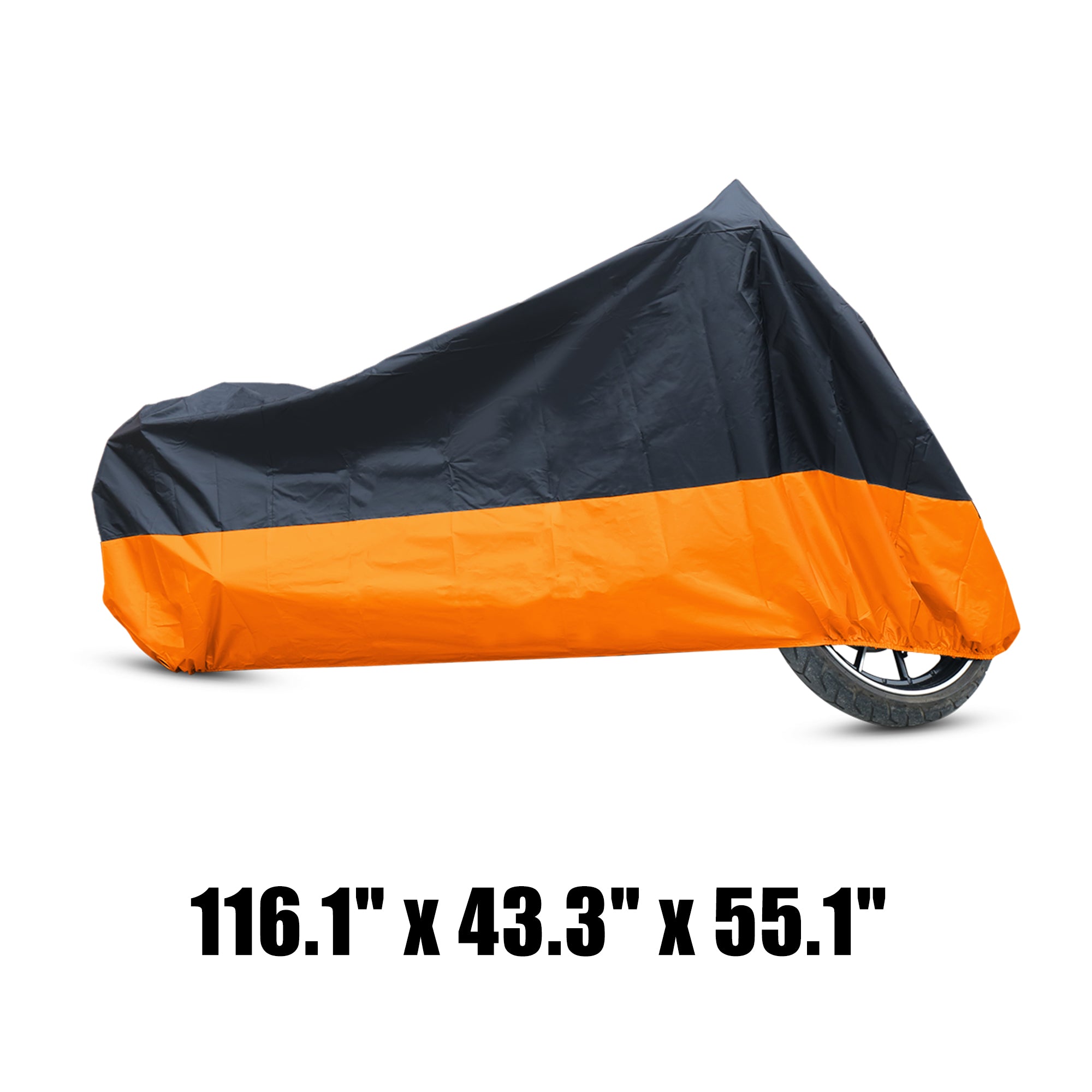 Unique Bargains Motorcycle Cover Against Rain Fit for Harley-Davidson Road Glide 98-13 1PC Orange Polyester Size XXXL