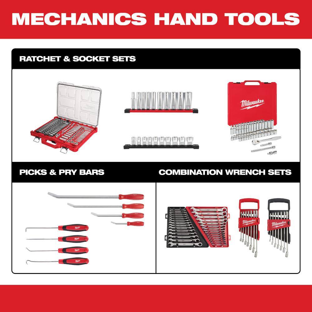 MW 14 in. Drive and 12 in. Drive SAEMetric Ratchet and Socket Mechanics Tool Set (97-Piece) 48-22-9004-48-22-9010