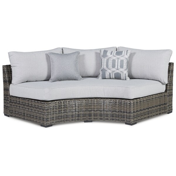 Signature Design by Ashley Harbor Court Gray 9Piece Outdoor Sectional