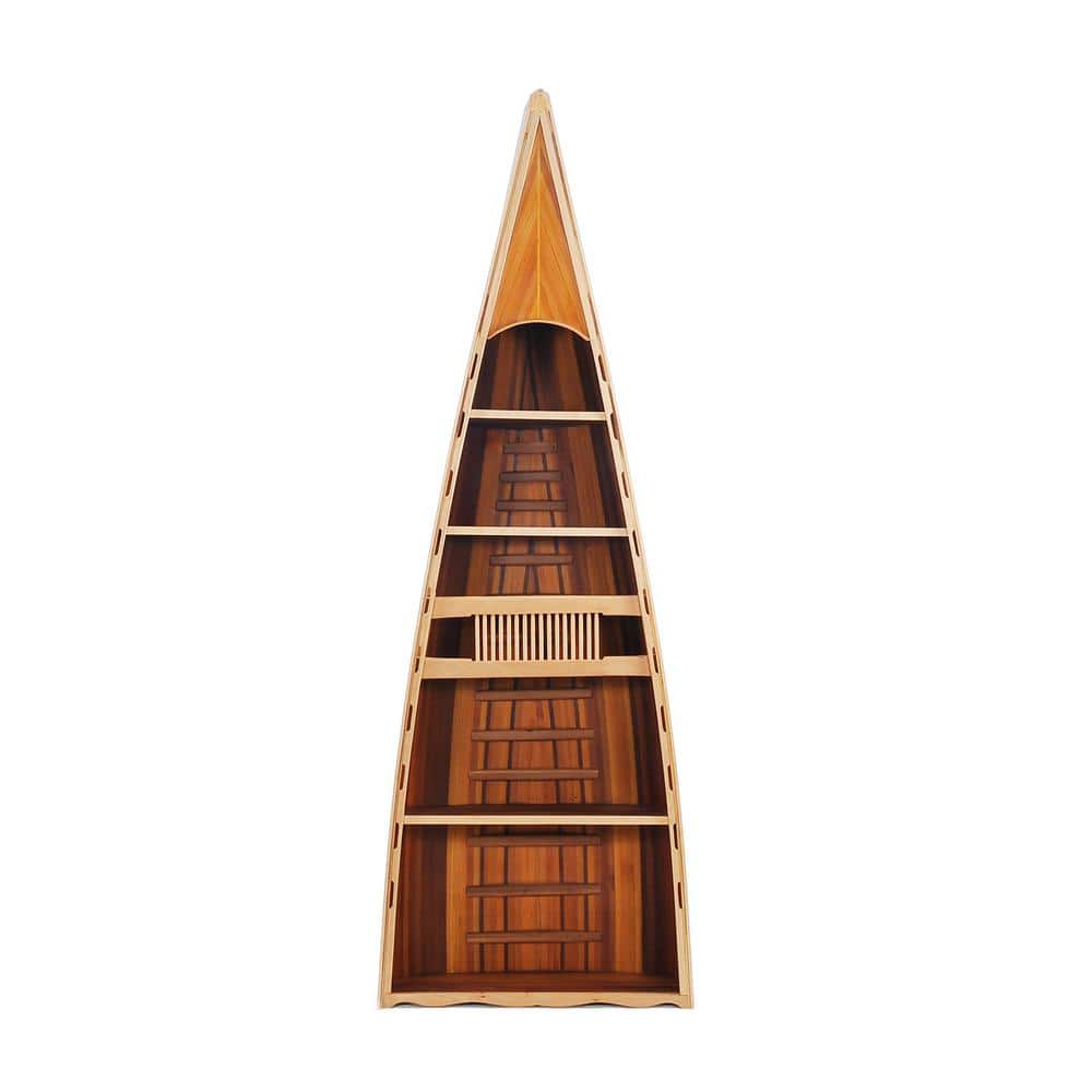 HomeRoots Amelia 20.5 in. H Wooden 5-Shelf Standard Bookcase 364286