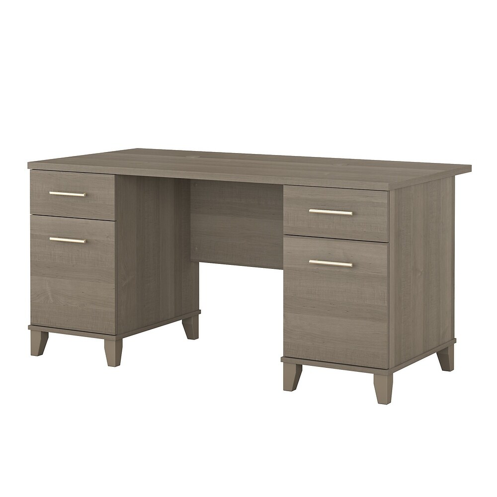 Bush Furniture Somerset 60W Office Desk in Ash Gray