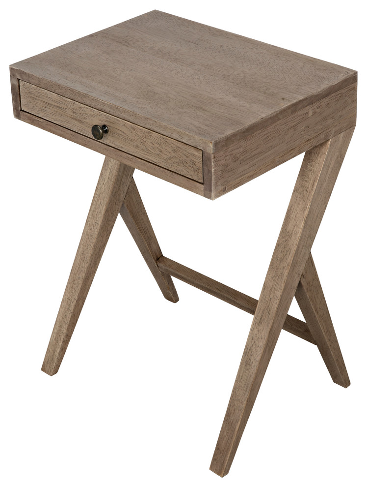 Peter Side Table  Washed Walnut   Transitional   Side Tables And End Tables   by HedgeApple  Houzz