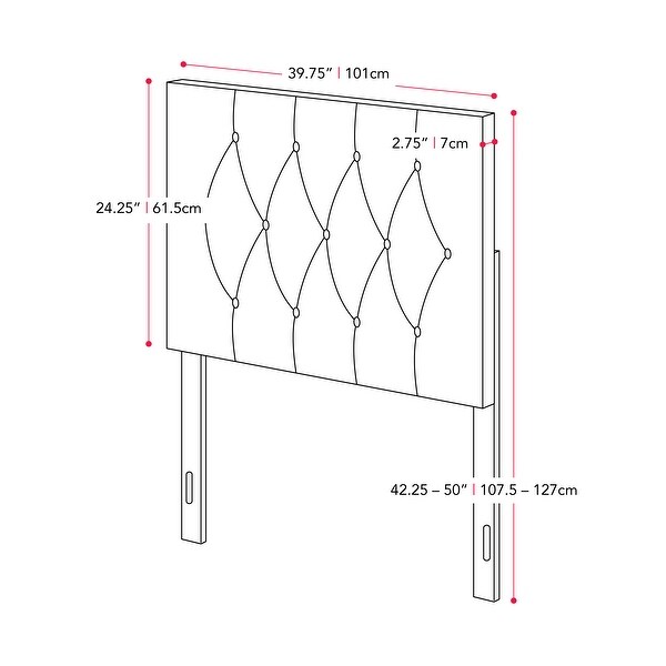 CorLiving Catalina Velvet Twin Headboard - - 36790365