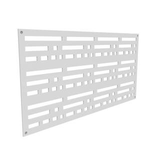 Barrette Outdoor Living 2 ft. x 4 ft. Morse White Polypropylene Decorative Screen Panel 73004795