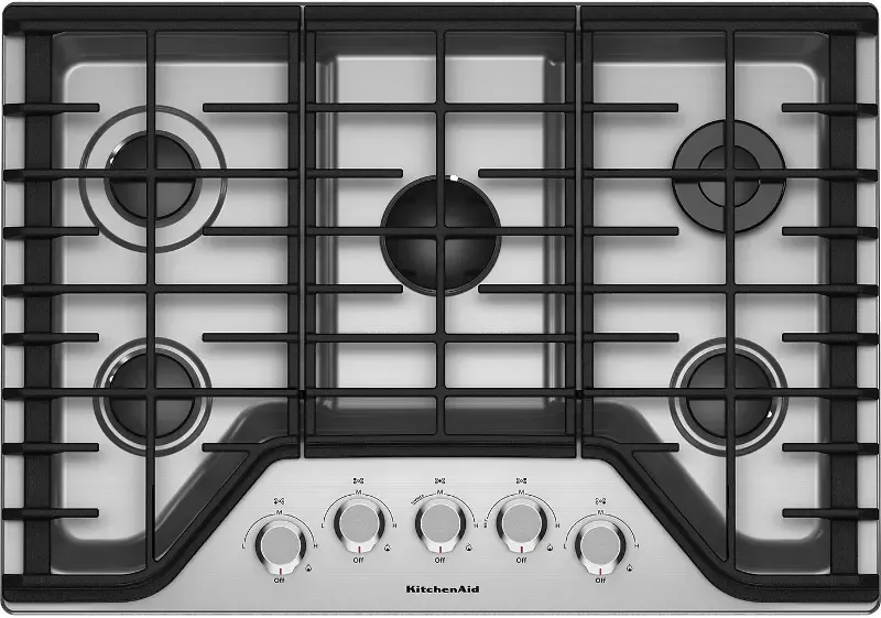 KitchenAid 30 Inch Gas Cooktop - Stainless Steel