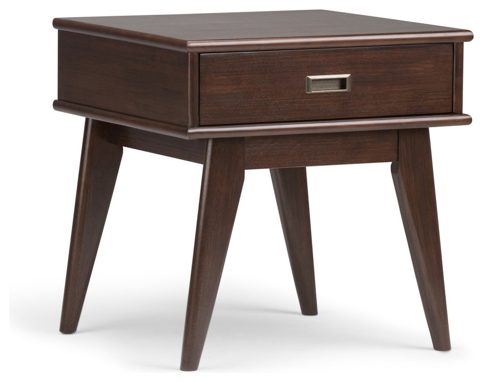 Draper Solid Hardwood 22 quotMid Century Modern End Table   Midcentury   Side Tables And End Tables   by Simpli Home Ltd.  Houzz