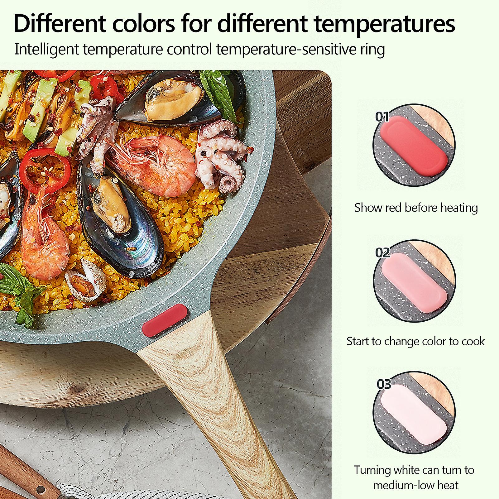 24cm Type 1 Induction Fry Pan Skillet Maifan Stone Non-stick Egg Roll Pan Frying Pan With Wood Handle Omelette Pan For Baby Kids Food Cooking