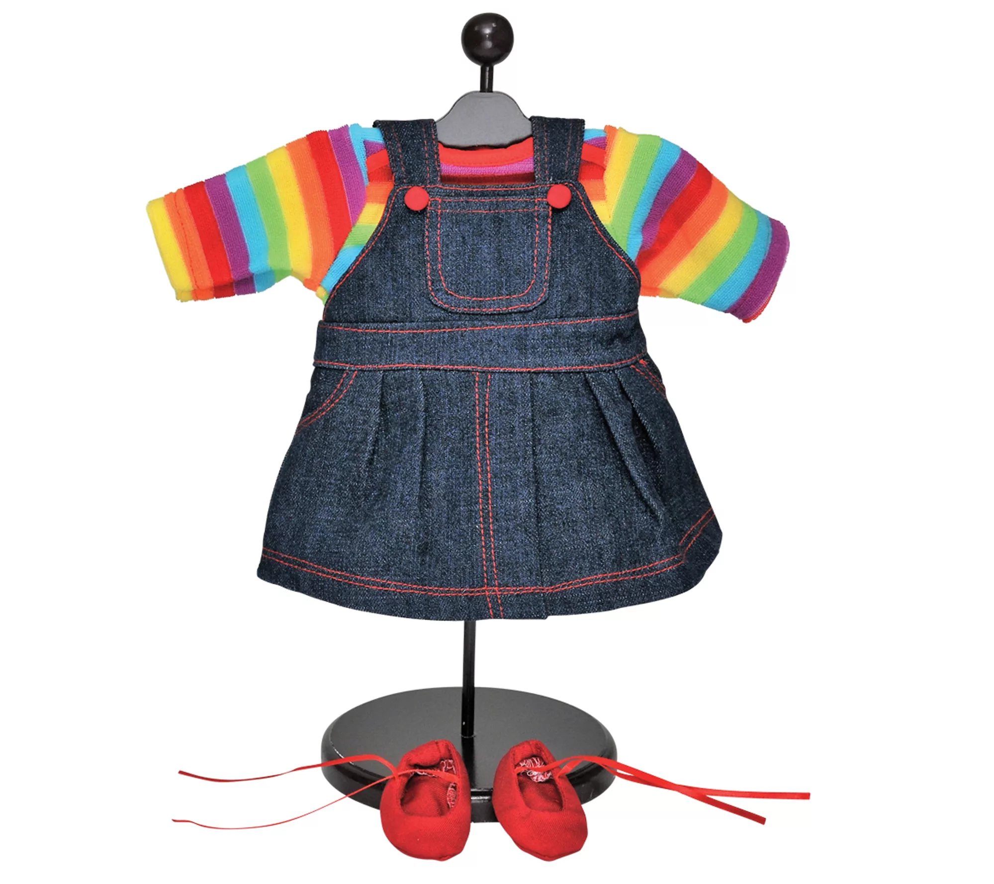 The Queen's Treasures 15 Baby Doll Twin Rainbow Skirt Set