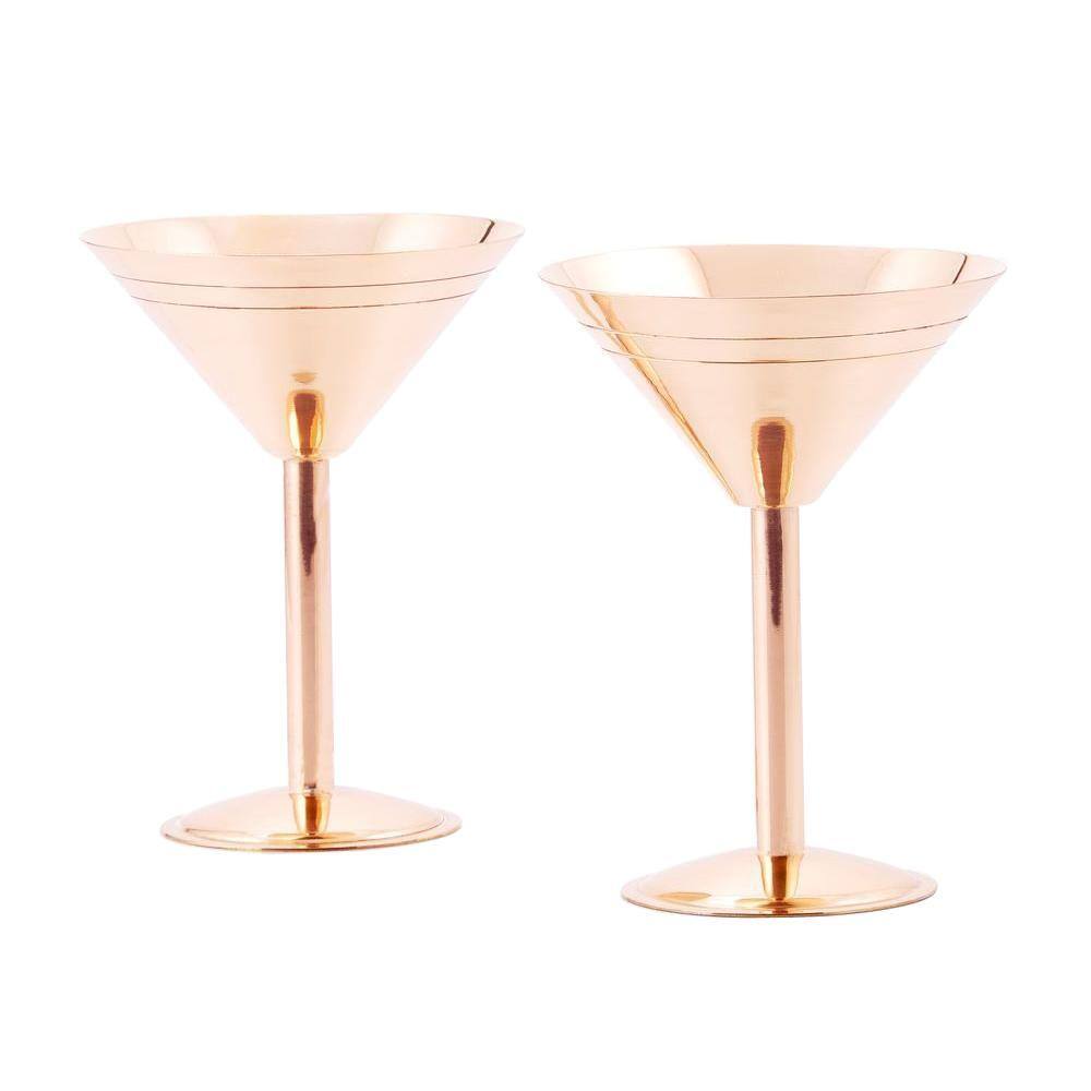 Old Dutch Martini Glasses in Solid Copper (Set of 2) 1501