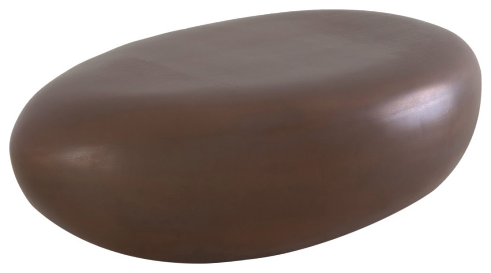 River Stone Cocktail Table Bronze   Contemporary   Coffee Tables   by HedgeApple  Houzz