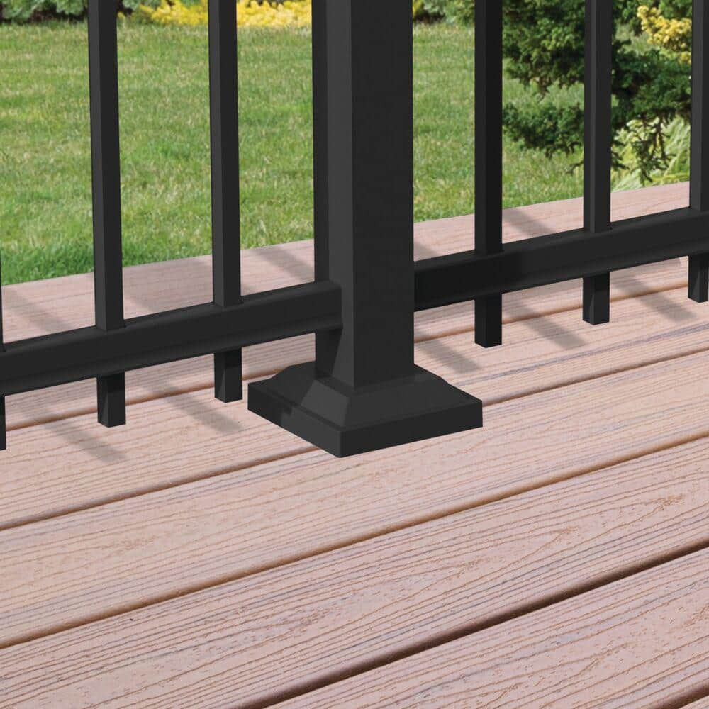 Barrette Outdoor Living 2-1/2 in. Black Surface Mount 73045685