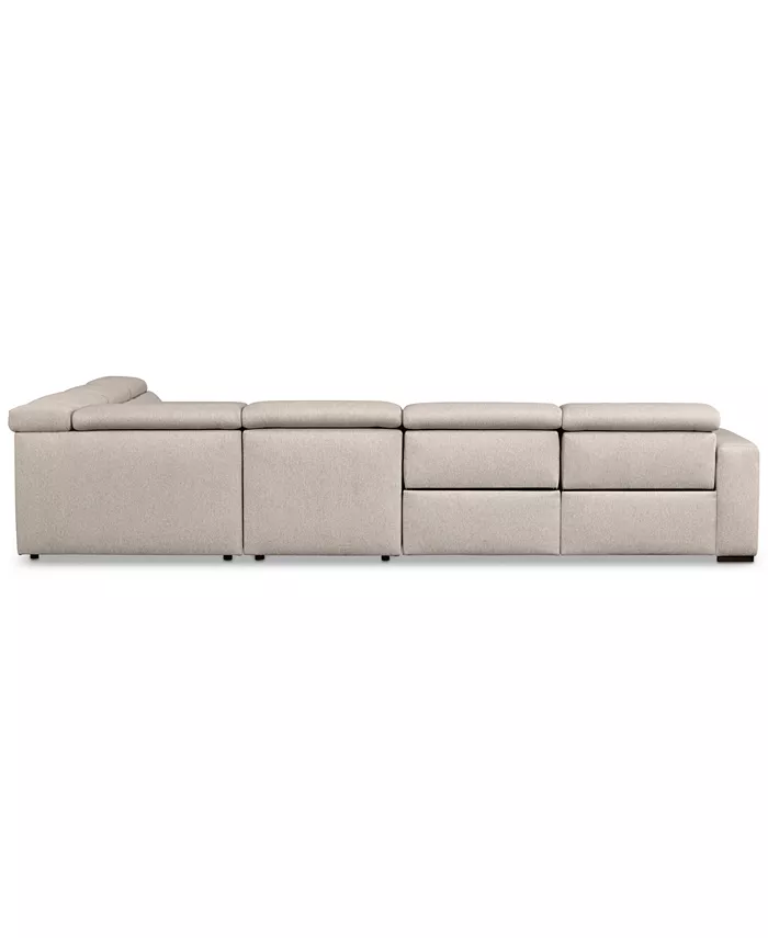 Furniture Nevio 157 6-Pc. Fabric Sectional Sofa with Chaise