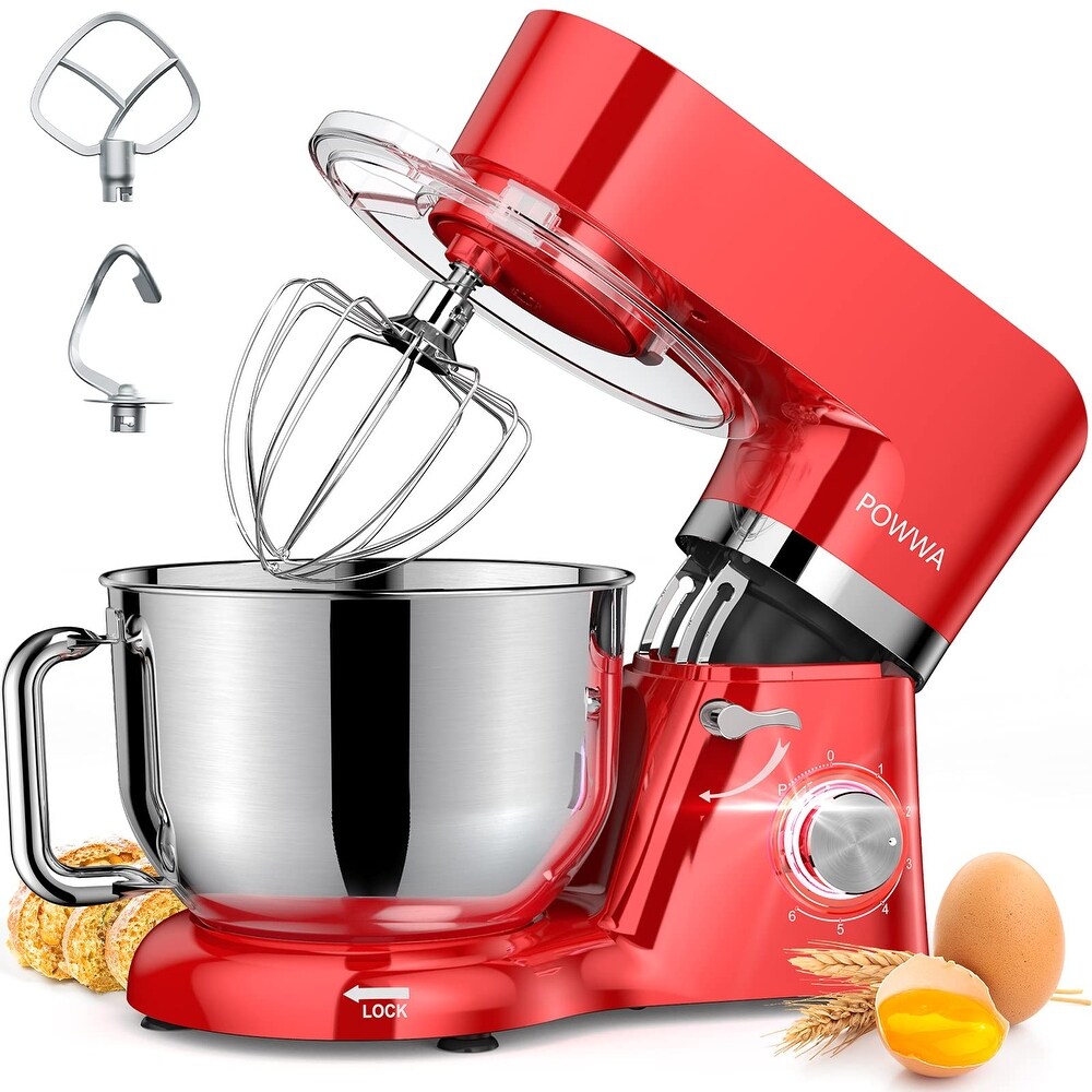 7.5 QT Electric Mixer  6+P Speed 660W Household Tilt Head Kitchen Food Mixers with Whisk for Baking  Cake  Cookie  Kneading