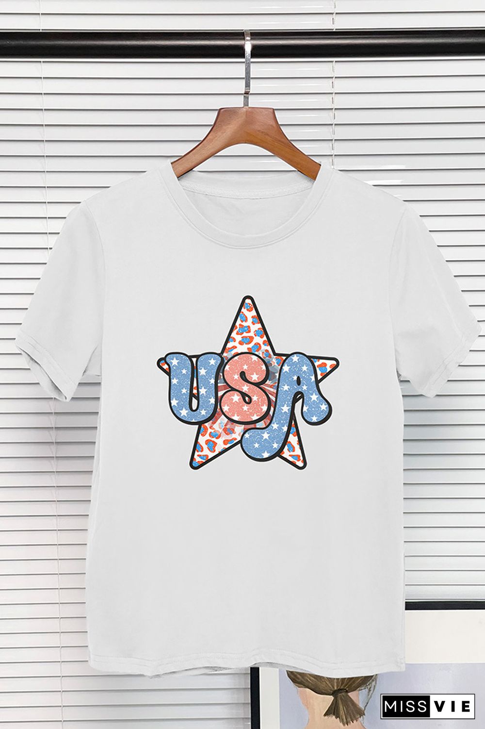 Independence Day USA Star Graphic Tee