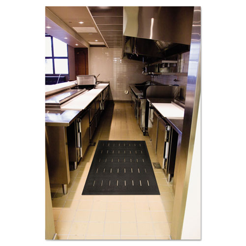 Millennium Mat Company Free Flow Comfort Utility Floor Mat | 36 x 48， Black | MLL34030401