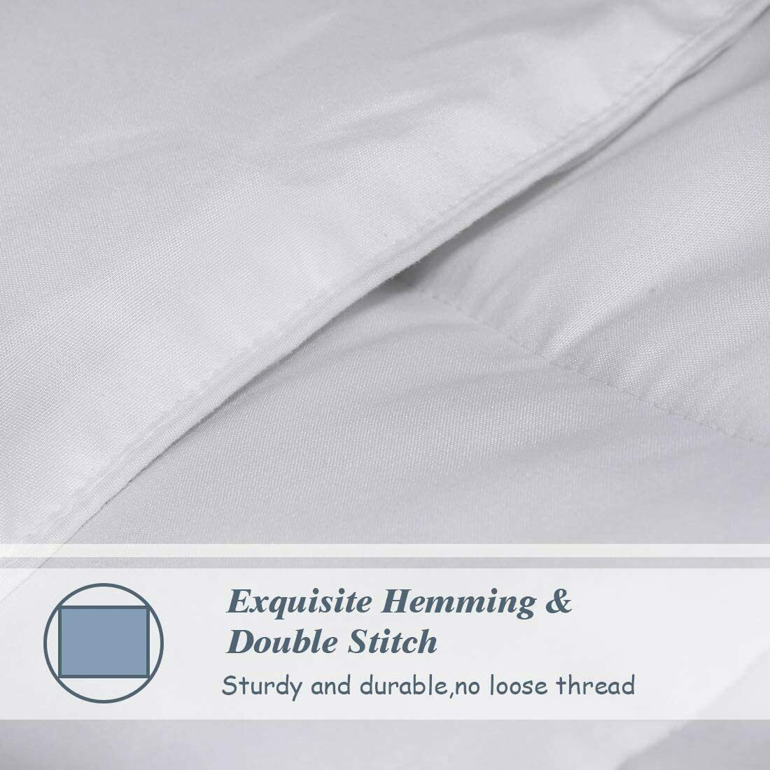 TopSource All Season Ultra Soft Breathable Premium Hypoallergenic Reversible Down Alternative Comforter Duvet Insert with Corner Tabs，White，Queen