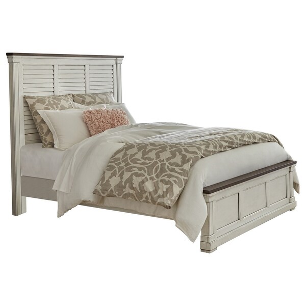 Coaster Furniture Hillcrest White and Dark Rum 5-piece Panel Bedroom Set - - 32247505