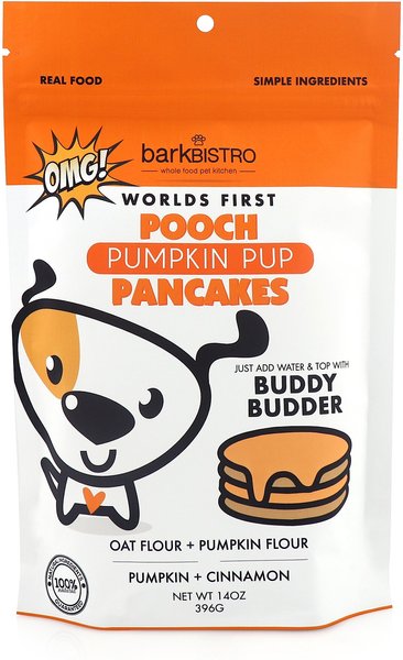 Bark Bistro Company Pooch Pancakes Pumpkin Pup Dog Treat， 14-oz bag