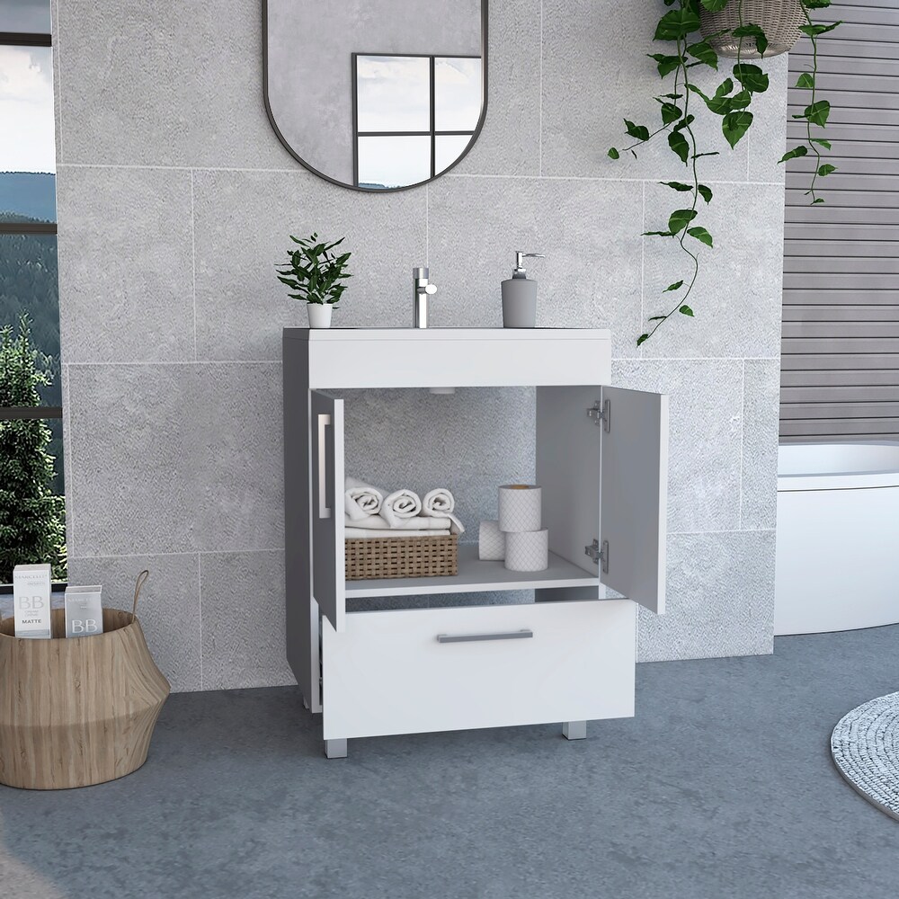 2 Door Rectangle Single Bathroom Vanity