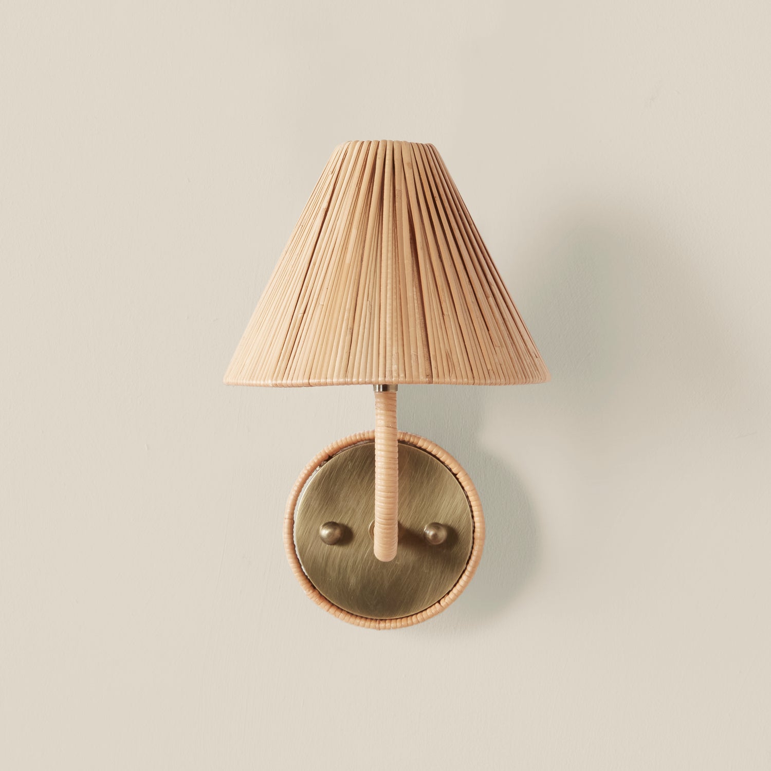 Rattan on Rattan Sconce