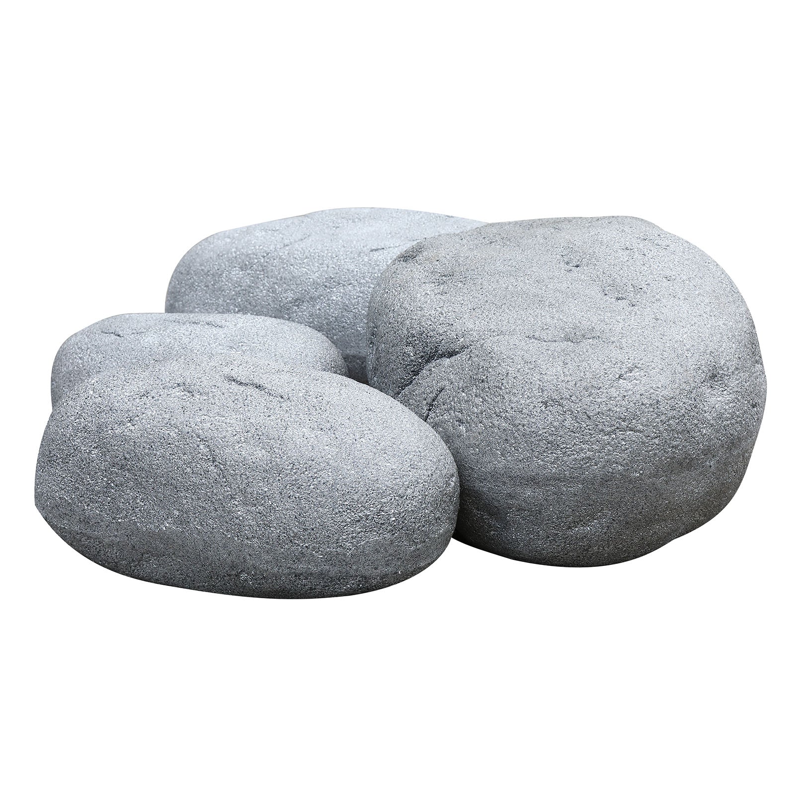 Set Of 4 Outdoor/Indoor Fiberglass Concrete Decorative Rocks/ Stool  Xk-5013A+B+C+D