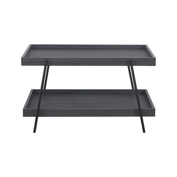 Yarlow Black Coffee Table - 2 Tier