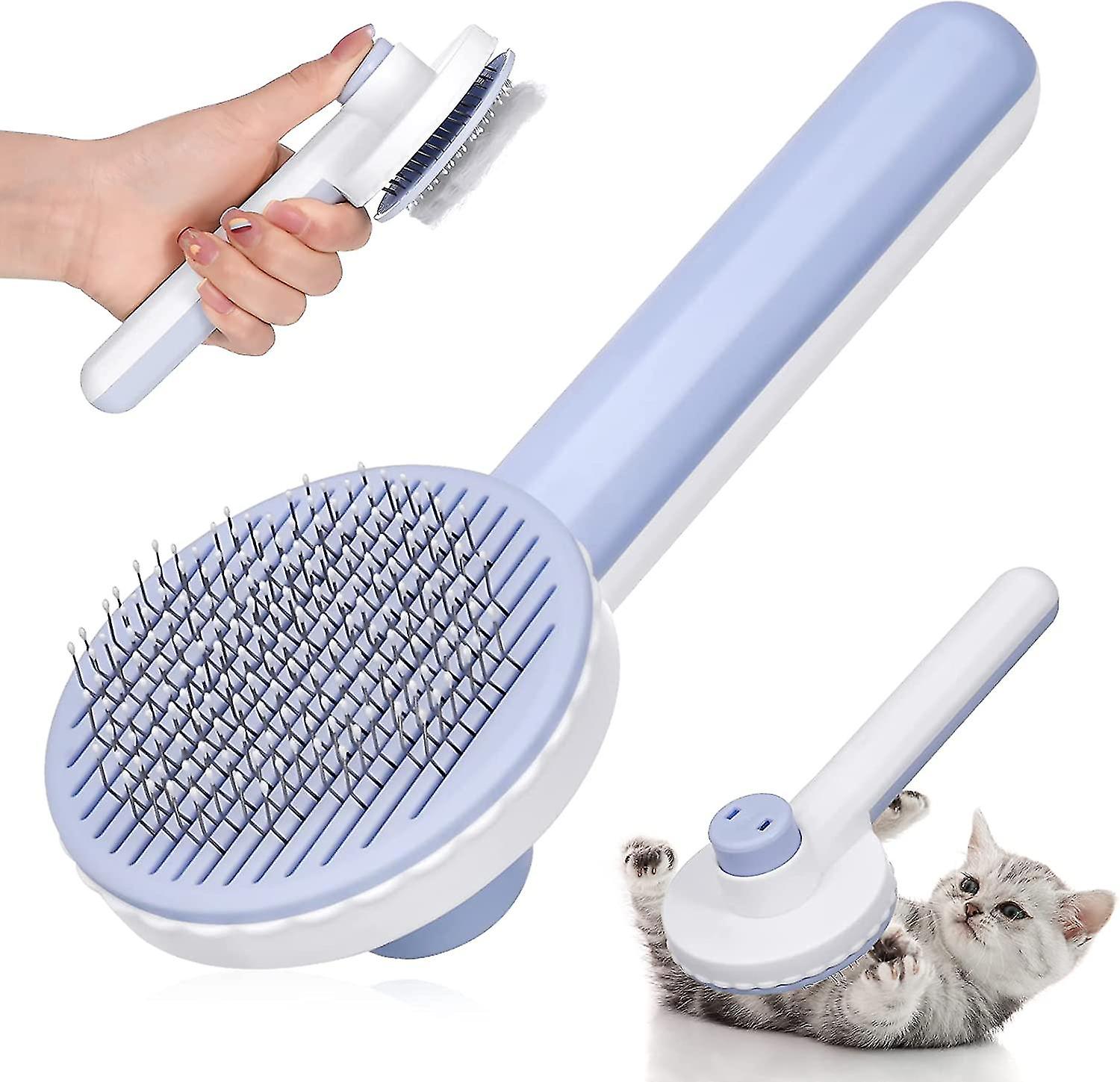 Cat Brush Dog Brush Self Cleaning Slicker Pet Brush Cat Shedding Comb Pet Crday Gift