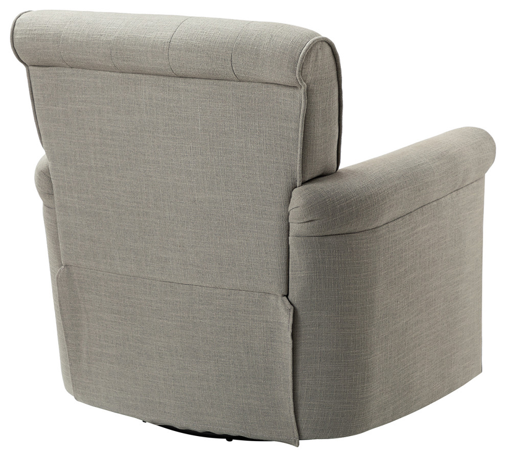 Swivel Armchair With Metal Base  Set of 2   Transitional   Armchairs And Accent Chairs   by Karat Home  Houzz