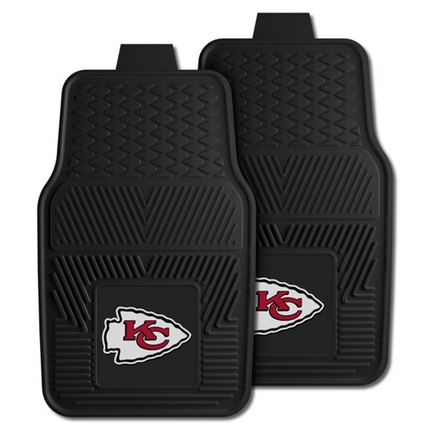 Fanmats 27 X 17 Inch Universal Fit All Weather Protection Vinyl Front Row Floor Mat 2 Piece Set For Cars Trucks And Suvs Kansas City Chiefs