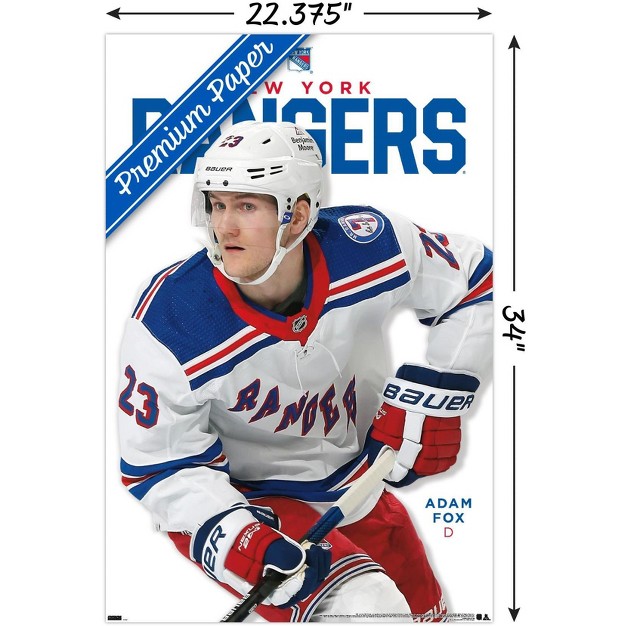 Trends International Nhl New York Rangers Adam Fox Feature Series 23 Unframed Wall Poster Prints