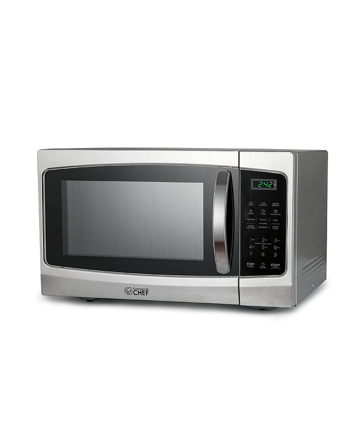 Commercial Chef 1.3 Cu. Ft. Counter Top Microwave Stainless Steel