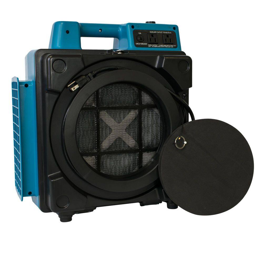 XPOWER 500 CFM Professional 3-Stage HEPA Mini Air Scrubber Purifier X-2480A-Blue