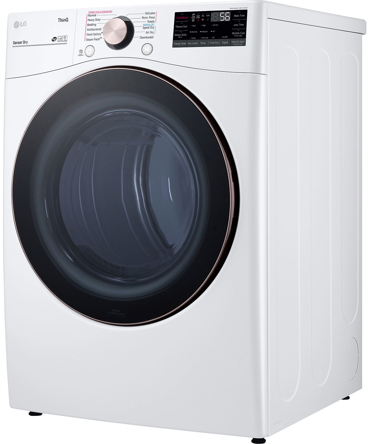 LG 7.4 Cu. Ft. White Smart Wi-Fi Enabled Front Load Gas Dryer With TurboSteam And Built-In Intelligence