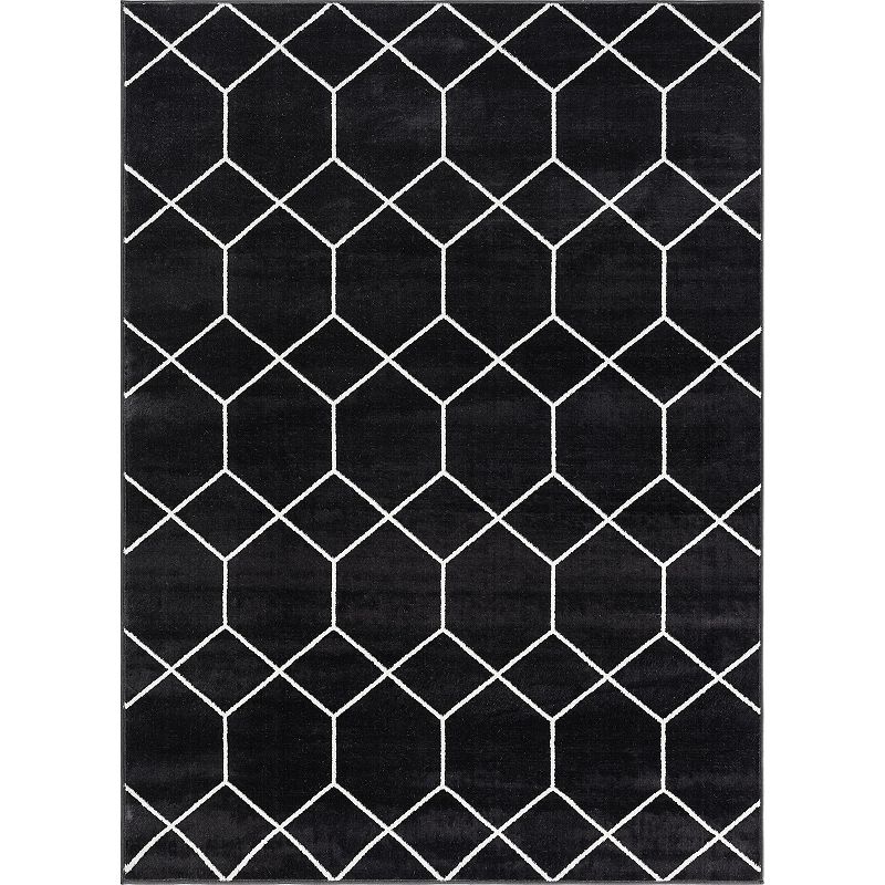 Madison Park Bianca Trellis Geometric Woven Area Rug