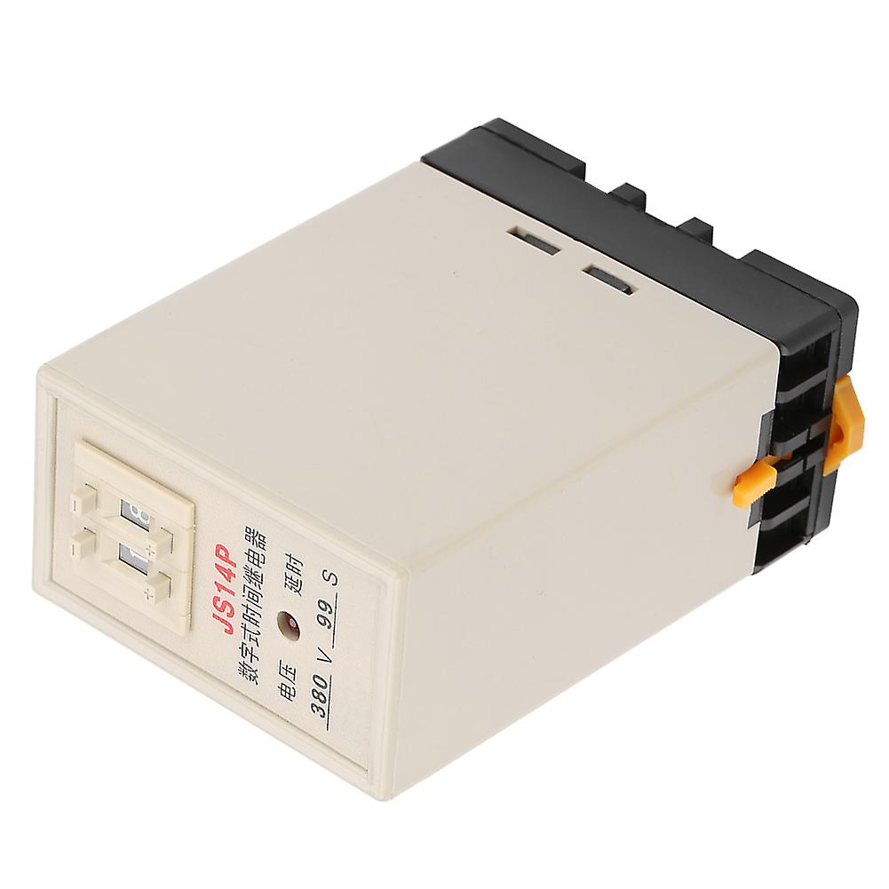 Js14p 1-99 Seconds Timer Relay Digital Display Delay Time Relay With Base Ac 380v