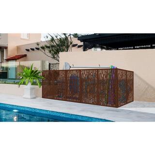 DESIGN VU Bali 6 ft. x 3 ft. Espresso Recycled Polymer Decorative Screen Panel Wall Decor and Privacy Panel DVU3602E