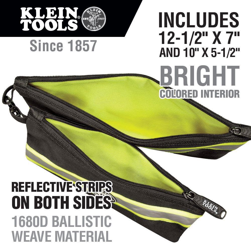 Klein Tools High Visibility Zipper Bags 2 Pk 55599 from Klein Tools