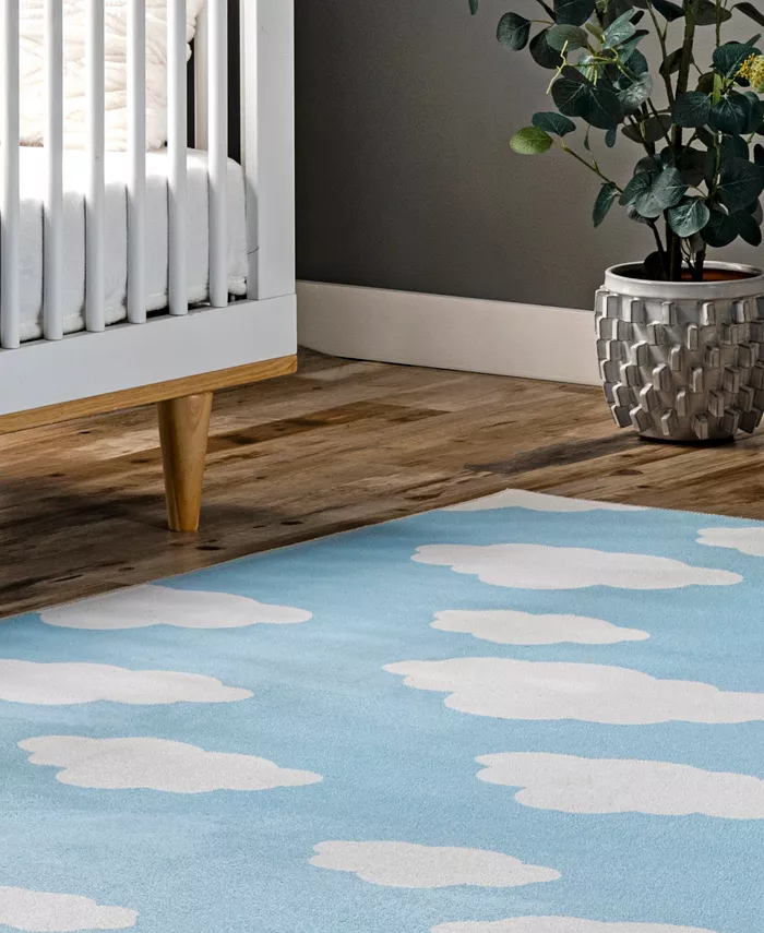 nuLoom Aurora Lilia Washable Kids Cloud 3 x 5 Area Rug