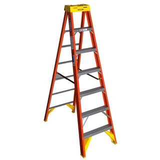 Werner 7 ft. Fiberglass Step Ladder with 300 lb. Load Capacity Type IA Duty Rating 6207