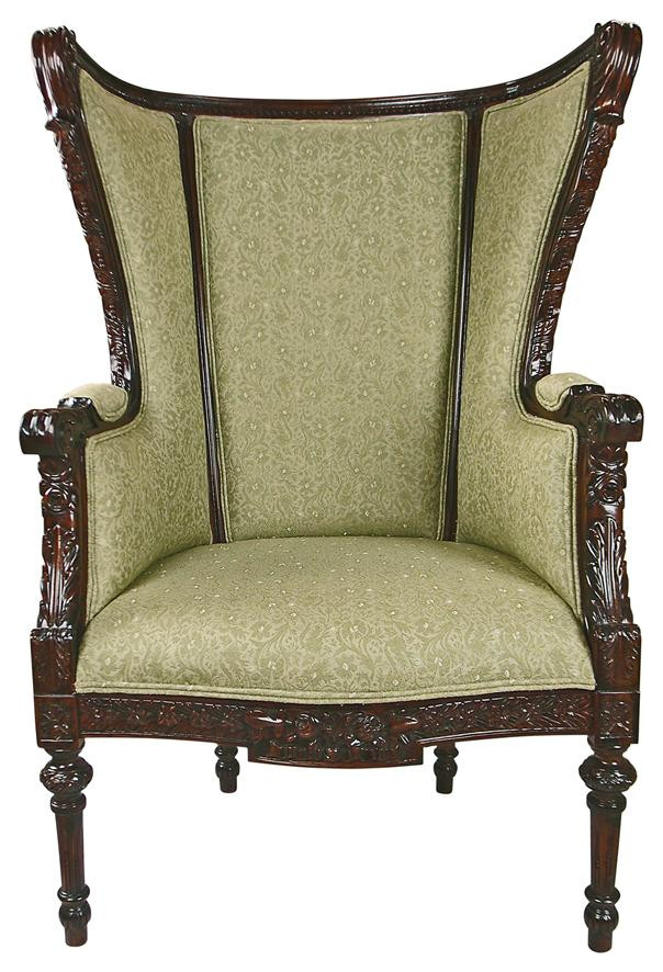 Design Toscano Louis Xvi Wingback Armchair   Victorian   Armchairs And Accent Chairs   by Kolibri Decor  Houzz